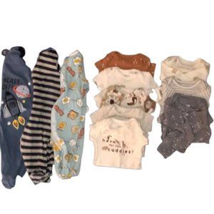 12 piece Baby Boy Bundle Lot Size Newborn